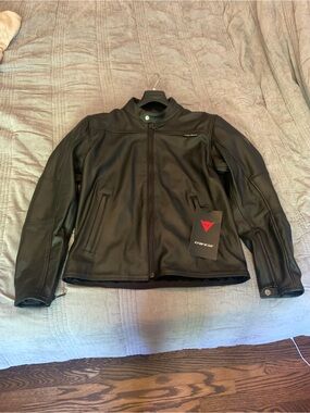 Dainese Men's Black Leather Jacket